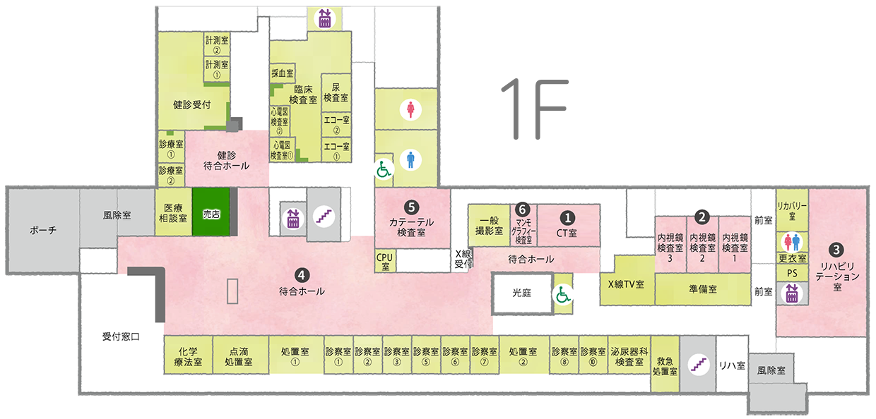 院内1階案内図